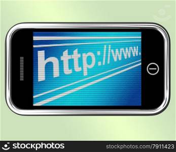 Http Address Shows Online Websites Or Internet. Http Address Showing Online Websites Or Internet