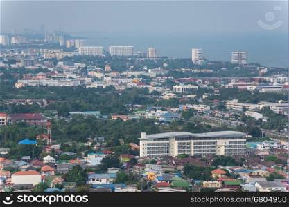 Hua Hin, Thailand - December 17, 2016 : Hua Hin is one of favourite attractions city in Thailand beautiful beach,hotel and resort at Prachuap Khiri Khan Province, Thailand.