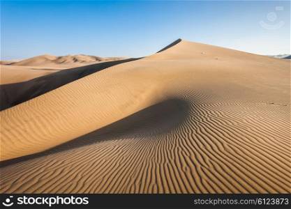 Huacachina desert dunes in Ica Region, Peru