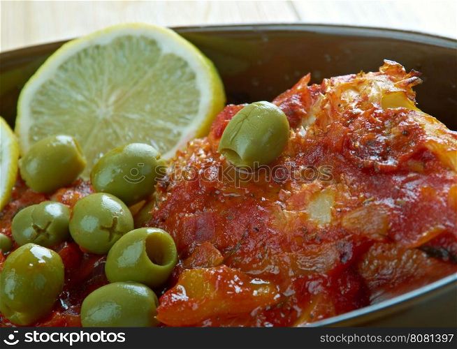 Huachinango a la Veracruzana - Veracruz-Style Red Snapper classic fish dish from Veracruz, Mexico.