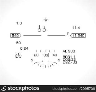 HUD display - jet fighter flight nawigation system