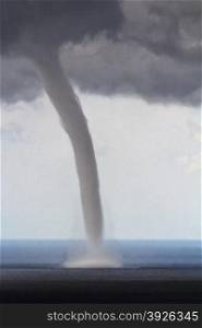 Huge waterspout in Mediterranean sea Genova, Italy