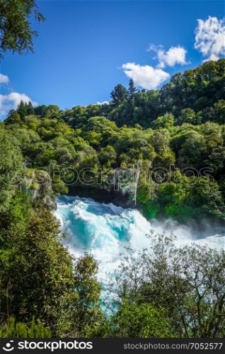 Huka falls landscape, Taupo region, New Zealand. Huka falls, Taupo, New Zealand
