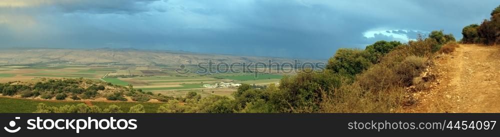 Hula valley in Galilee, Israel