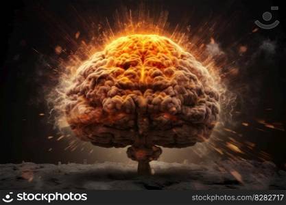 Human brain explosion. Mind science. Generate Ai. Human brain explosion. Generate Ai
