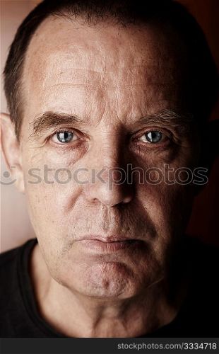 human concept,close-up of elder face, special toned photo f/x, selective focus on eye