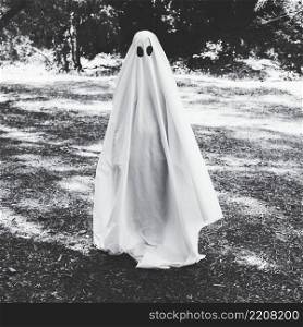 human ghost costume forest