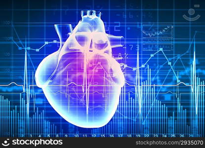 Human heart beats