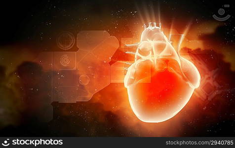 Human heart beats