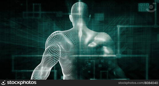 Human Implant Concept Technology as a Illustration. Web Technologies