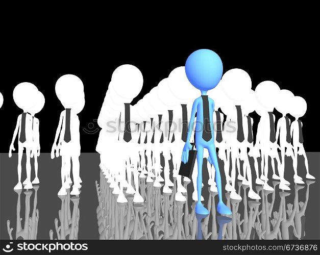 Human making the difference - a 3d image