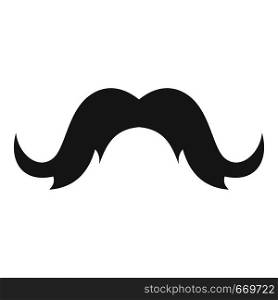 Human mustache icon. Simple illustration of human mustache vector icon for web. Human mustache icon, simple style.