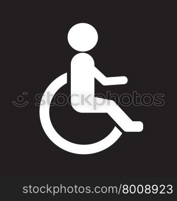 Human on wheelchair Disabled icon