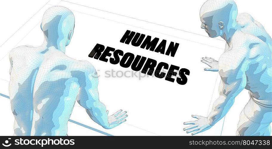 Human Resources Discussion and Business Meeting Concept Art. Human Resources