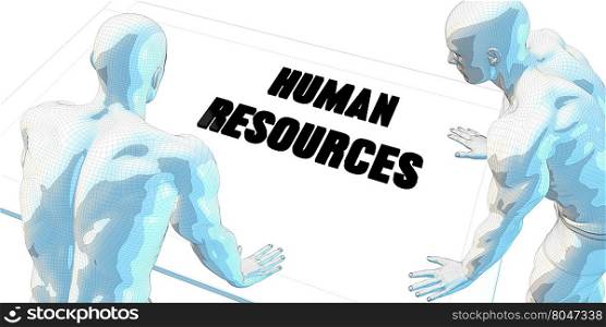 Human Resources Discussion and Business Meeting Concept Art. Human Resources