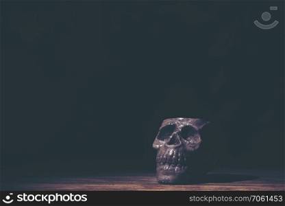 Human skull, Halloween concept