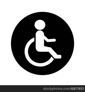 Human wheelchair Disabled icon illustration design