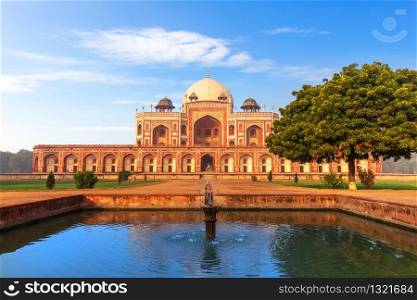 Humayun&rsquo;s Tomb in India, Delhi, front view.. Humayun&rsquo;s Tomb in India, Delhi, front view