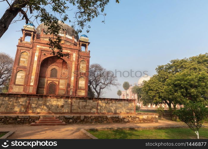 Humayun&rsquo;s Tomb in India, view on the Barber&rsquo;s Tomb .