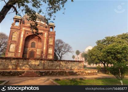 Humayun&rsquo;s Tomb in India, view on the Barber&rsquo;s Tomb .