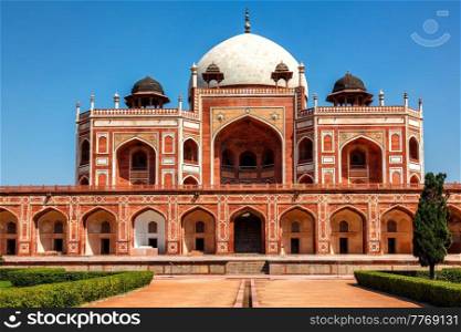 Humayun’s Tomb famous tourist attraction destination. Delhi, India. Humayun’s Tomb. Delhi, India