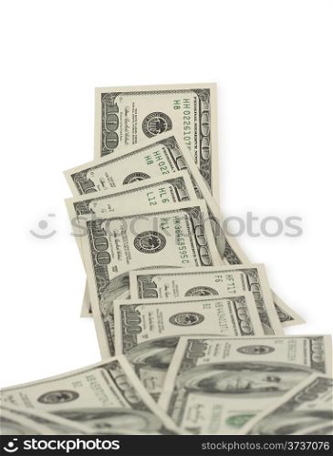 hundred-dollar bill isolated on a white background