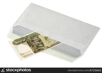 Hundred riels bill - money in an envelope