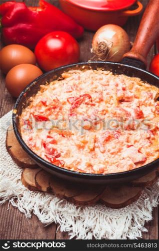 Hungarian cuisine - letcho ingredients and dish