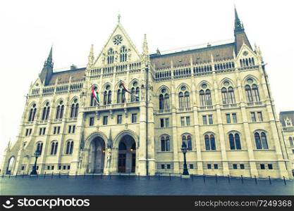 Hungarian Parliament Budapest by day.. Hungarian Parliament Budapest by day