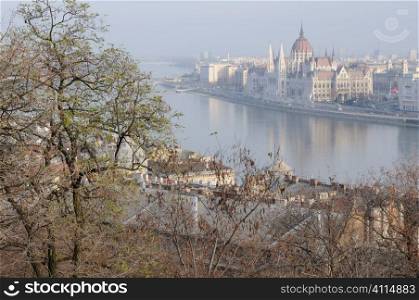 Hungarian Parliament Building on the River Danube, Budapest