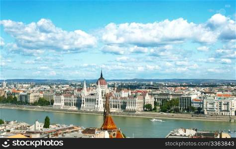 Hungarian Parliament Buildings and Danube River