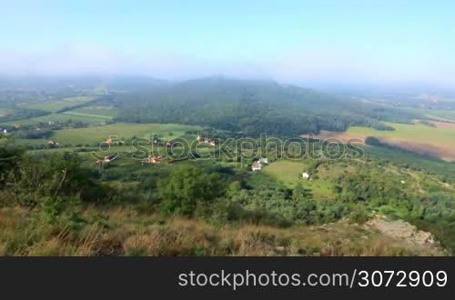 Hungarian summer landscape with volcanos