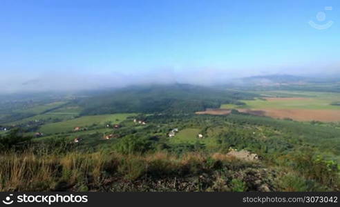 Hungarian summer landscape with volcanos