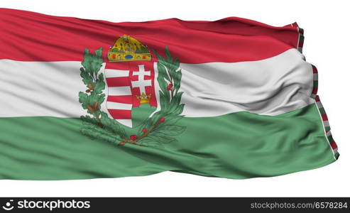 Hungary 1939 1945 War Flag, Isolated On White Background. Hungary 1939 1945 War Flag, Isolated On White