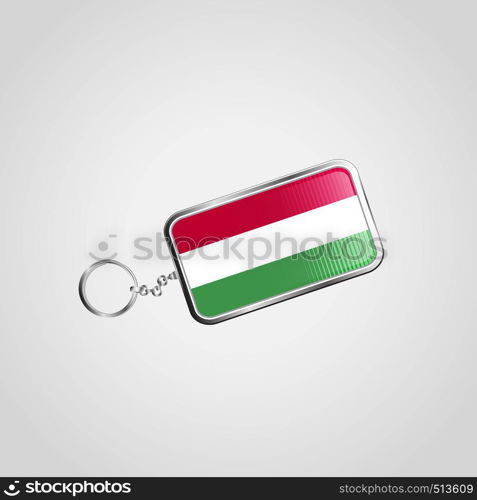 Hungary Vector KeyChain Design. Vector EPS10 Abstract Template background