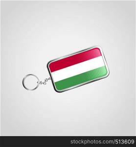 Hungary Vector KeyChain Design. Vector EPS10 Abstract Template background