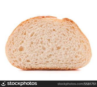 Hunk or slice of fresh white bread isolated on white background cutout