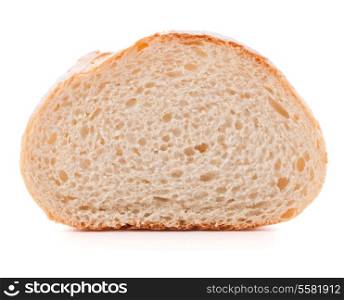 Hunk or slice of fresh white bread isolated on white background cutout