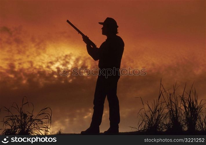 Hunter at Sunset