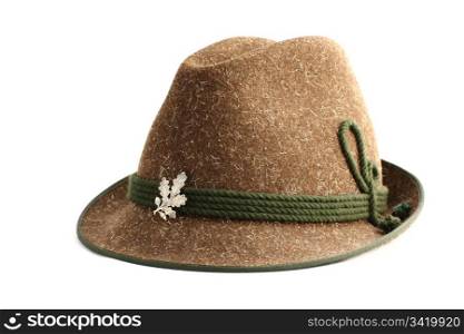 hunter&rsquo;s hat made from sheep wool and decorated
