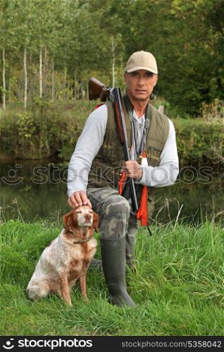 Hunter with his dog