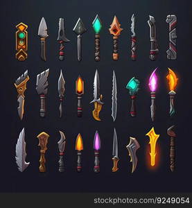 hunting knife weapon game ai generated. stainless , blade sharp, steel cut hunting knife weapon game illustration. hunting knife weapon game ai generated