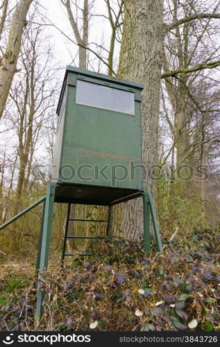 Hunting lodge. Hunting pulpit