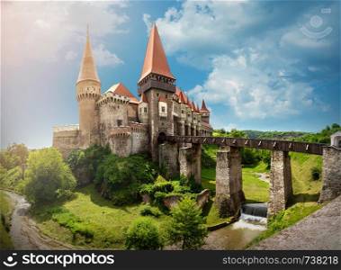 Hunyad Castle - Corvin's Castle in Hunedoara, Romania.