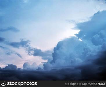 Hurricane sky storm weather. Hurricane sky storm weather. Clouds atmosphere background. Hurricane sky storm weather