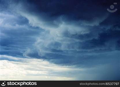 Hurricane sky storm weather. Hurricane sky storm weather. Clouds atmosphere background. Hurricane sky storm weather