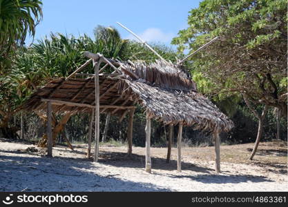Hut on the beach in Efate, Vanuatu