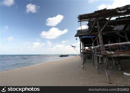 hut with beach