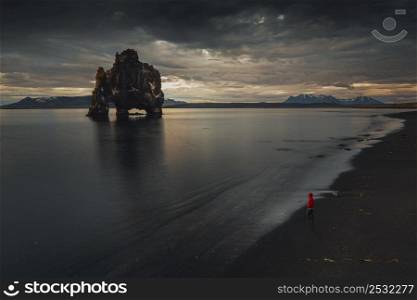 Hvitserkur rock formation with the shape of a Elephant, Iceland