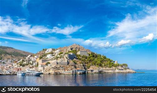 Hydra island in a summer day in Greece